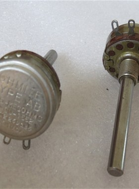 进口美国OHMITE古董AB 1.5兆胆机电位器柄长51MM圆柄