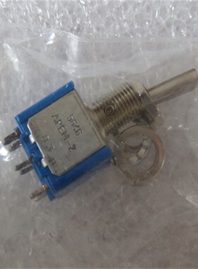 进口法国APEM 5646钮子开关6脚2档摇头拨动开关扇柄孔径6MM