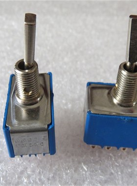 进口法国APEM 5666钮子开关12脚2档摇头拨动开关扇柄孔径6MM