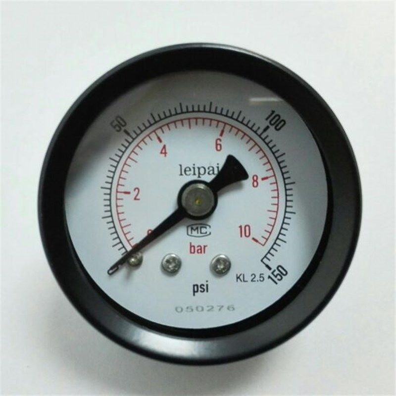 ZG1/4英制牙压力表 轴向背接式 10bar 150psi 双刻度指示 42mm