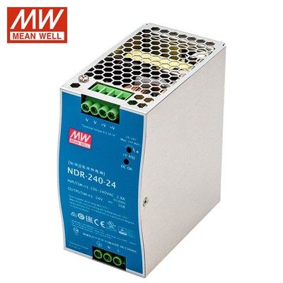 明纬小体积导轨型开关电源正品220转12V24V10A20A伏直流NDR变压器