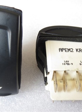 KR47A库存进口法国APEM2自弹船型开关10脚左右双复位电源开关