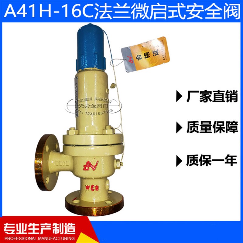 A41H-16C法兰微启式安全阀锅炉排气阀铸钢法兰安全阀