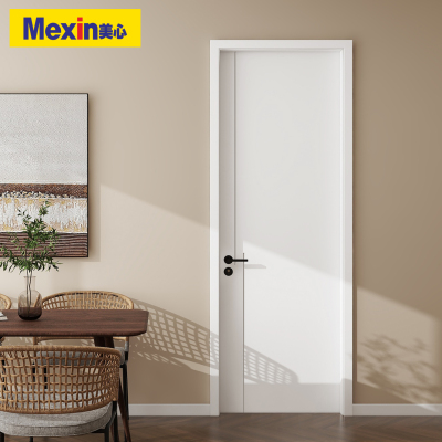 美心木门烤漆实木复合简约套装门