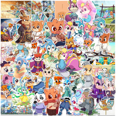 50张新款虹猫蓝兔贴纸卡通贴纸