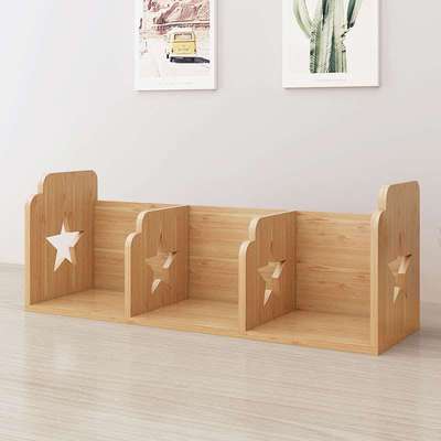 全实木书架儿童桌面置物架学生桌上书架小型书柜简易书立分层收纳