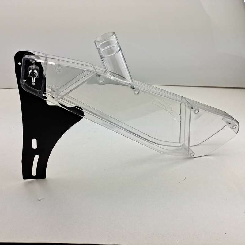 台锯集尘保护罩防尘罩木工推锯台电圆锯防护壳安全透明可接吸尘器