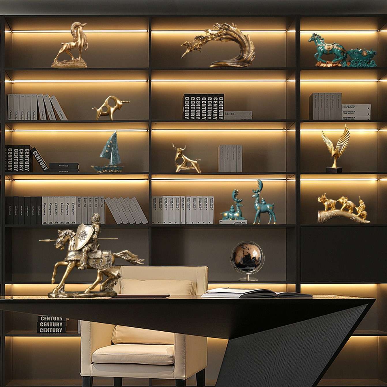 高档大气商务摆件现代轻奢老板领导办公室桌面摆设酒柜高端装饰品