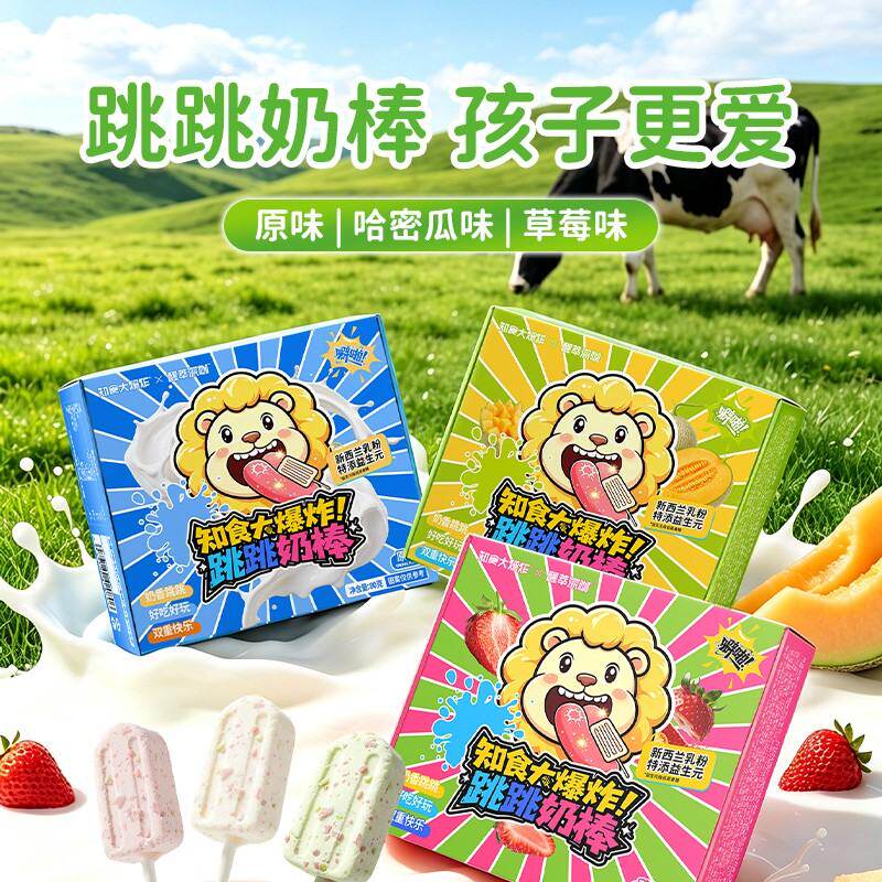 益生元跳跳牛奶棒棒糖小孩子儿童爱吃的好吃好玩糖果学校零食推荐