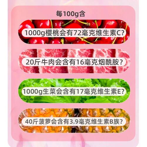 维生素C维生素E烟酰胺烟酸葡萄籽虾青素VBVC复 合维生素咀嚼片-1