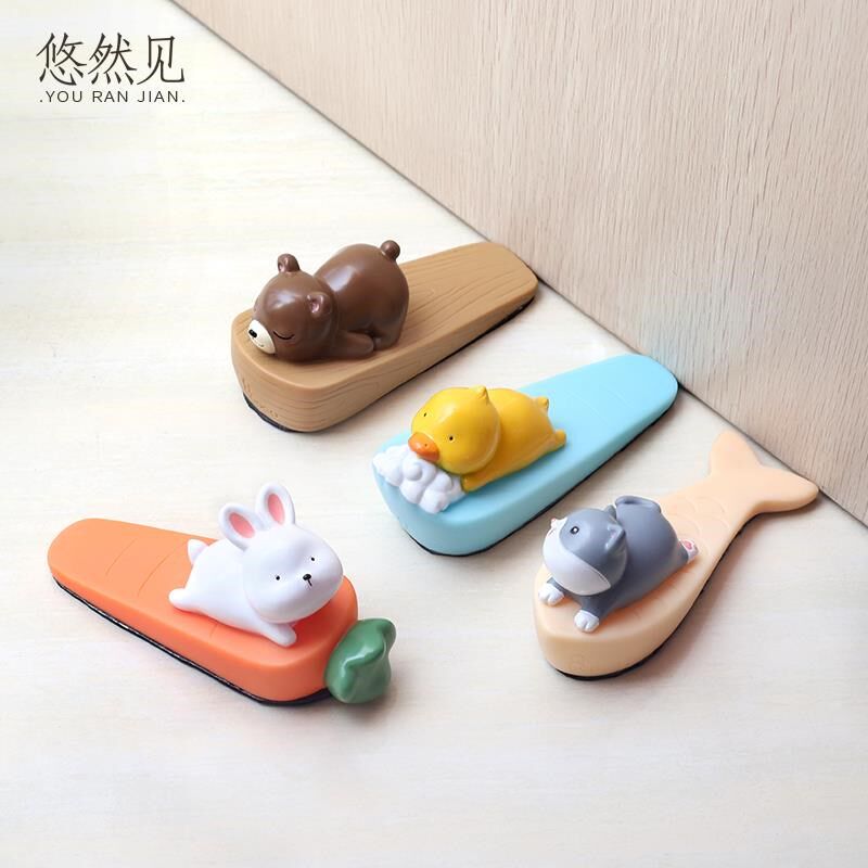 阻门器小动物卡通顶门防磕碰防碰撞门阻柜门防撞垫防撞贴门挡器
