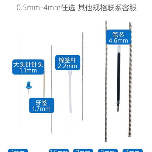 新款304不锈钢钢丝绳钢索绳细软晾衣晒衣绳架包塑1/2/3/4/5/6/8/1