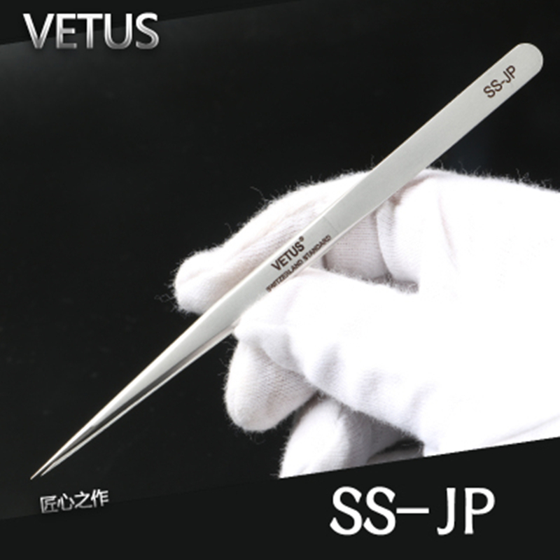 不锈钢高精密镊子尖头SS-JP SS-SA手机维修超硬特尖镊子防磁防酸