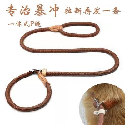 狗狗p链防爆冲狗绳训犬狗p绳金毛小中大型犬加长加粗狗狗牵引绳