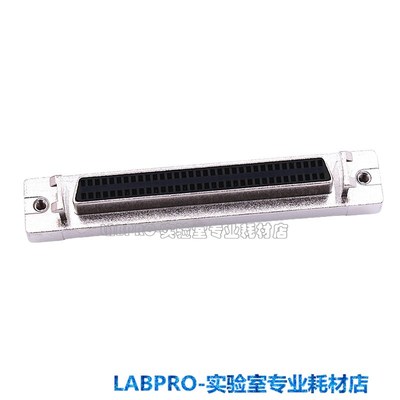 SCSI 68P母座焊板 HPDB68芯直插180插板 母头PCB板卡插针插头直孔