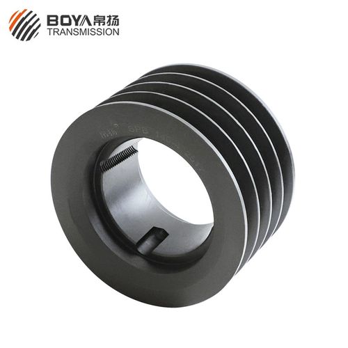 帛扬欧标锥套皮带轮电机三角带四槽4槽b型铸铁SPB140-4-04