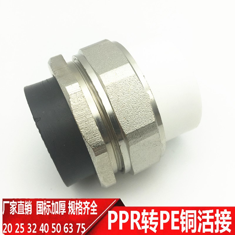 PPR转PE双头热熔铜活接4分6分20 25 32 90转换活接头水管配件接头