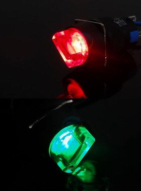 一佳电源启动转换选择开关2档位带灯220V 12 24V 16MM LA16 11XD2