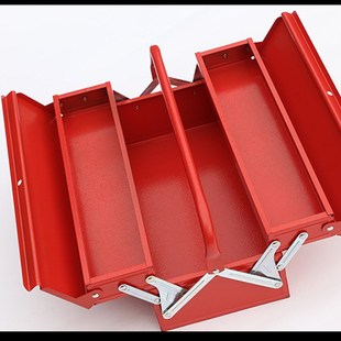 加厚铁皮手提工具箱铁皮盒子五金工具收纳箱带锁孔可锁