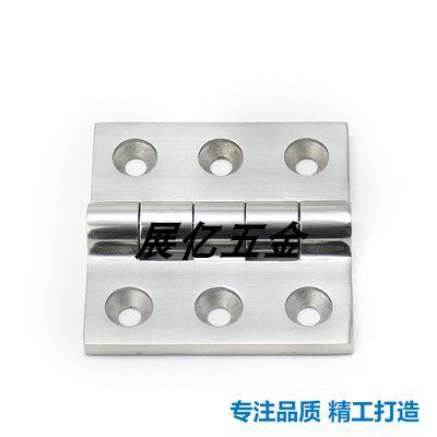 HT079不锈钢304抛光工业设备柜门重型铰链加厚烘烤门轴承折叠合页