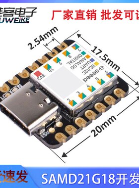 SAMD21G18 uno开发板系统板微型控制器Seeeduino XIAO高主频48MHZ