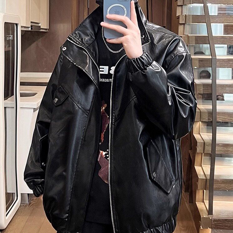 2025新款痞帅皮衣外套男款秋冬季