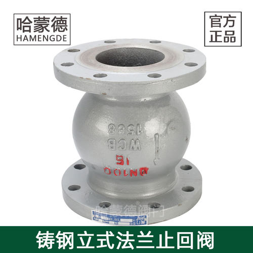 H42H-16C/25C铸钢立式消声法兰止回阀DN50 65 80 100 125 150 200