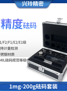 1mg-200g不锈钢砝码套装m1f2f1e2e1级标准分析天平秤高精度法码块