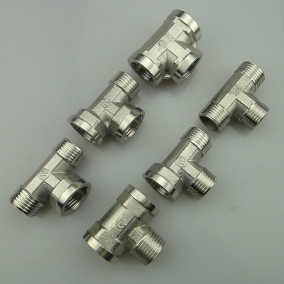 4分6分1寸不锈钢三通水管接头DN15/20/25内外内三通4分水暖配件