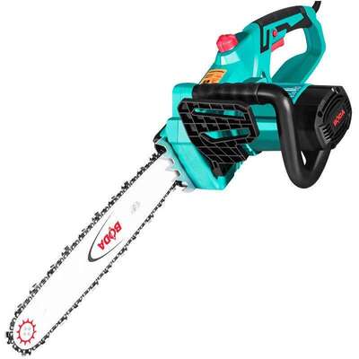 博大家用电锯小型手持伐木锯220V插电电瓶两用园林修剪锯树电链锯