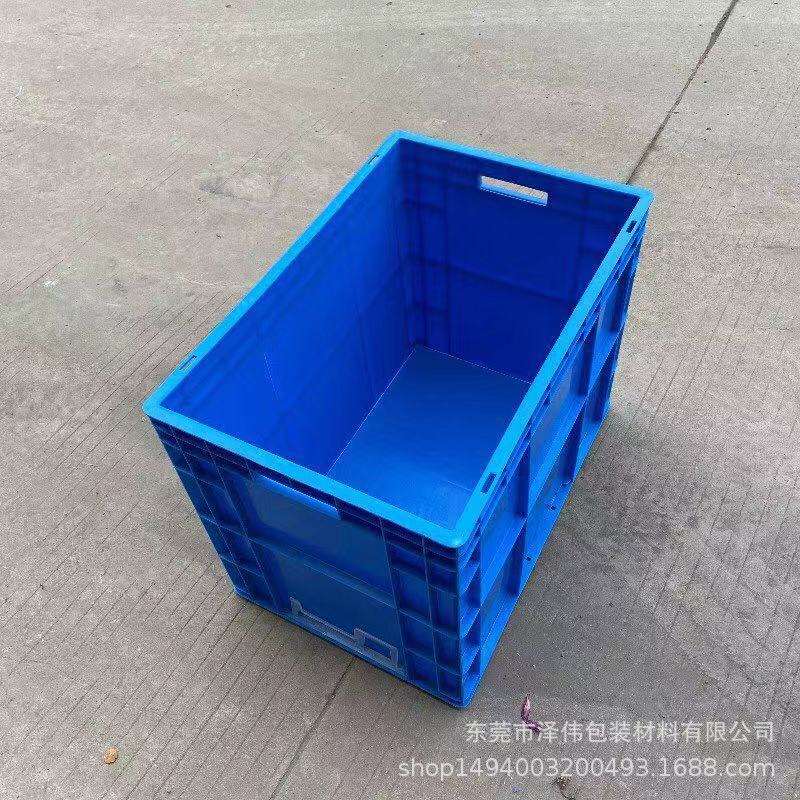 EU4644塑胶物料箱 长方形五金配件塑料箱 600*400*450带盖周转箱