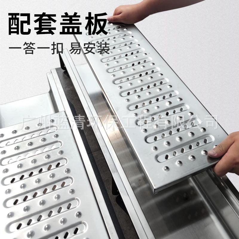 U型水沟水槽不锈钢厨房食堂排水沟防滑盖板下水道庭院餐饮水沟槽