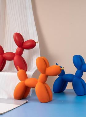 爆款金嘴气球狗树脂摆件家居客厅酒柜装饰卡通动物桌面工艺品