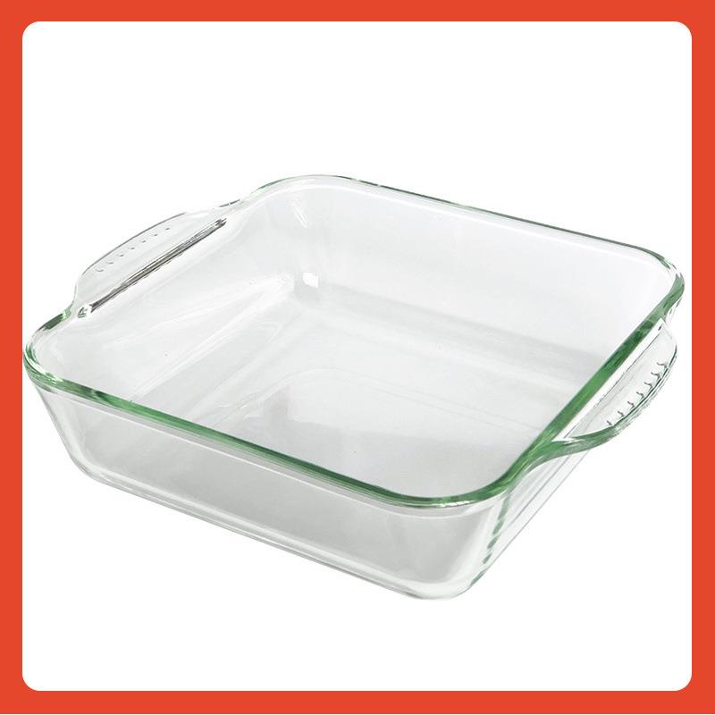 ∈米维欧文耐热玻璃烤盘接油盘长方形焗饭盘烤鱼盘微波炉器
