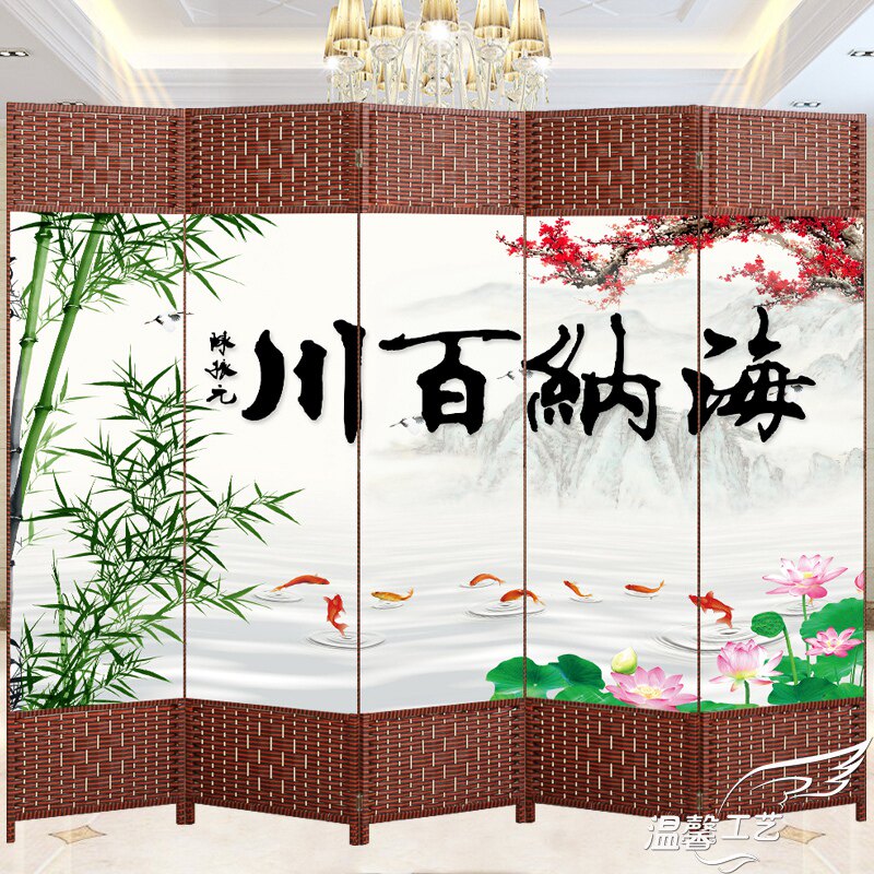 简易屏风隔断墙客厅卧室家用可折叠移动布艺时尚简约现代双面玄关