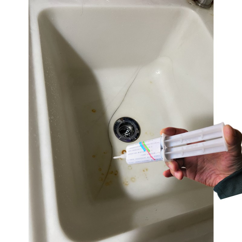 洗手盆胶水陶瓷洗脸盆破裂漏水修复补漏专用瓷砖胶裂纹.破碎修补