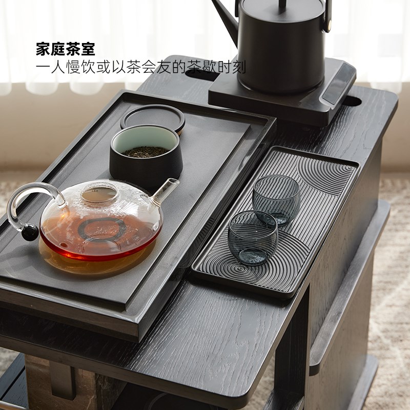 简约可移动边几带轮客厅沙发侧边几小推车实木小茶几迷你茶水柜