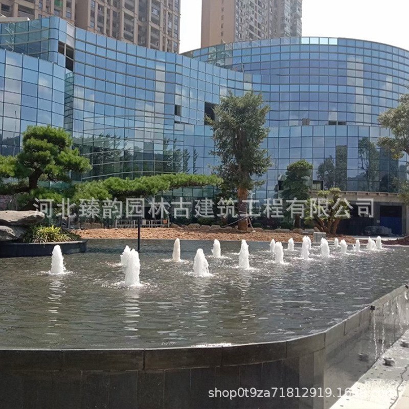 水池喷泉涌泉庭院流水水景观户外广场鱼池造景水循环系统喷水水景