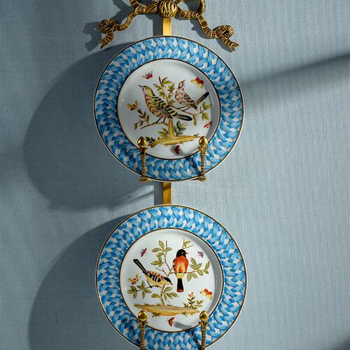 美式欧式青花手绘花鸟挂盘盘子墙壁饰I盘装饰品家居客厅陶瓷摆件