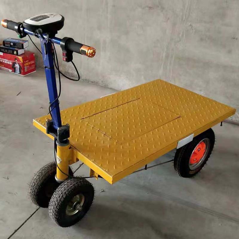 工厂销小型平板车 小体积大载重z工地电动拉砖车 电动平板车代步