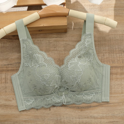 夏季大杯文胸薄h款 大胸显小文胸收副乳防下垂 无钢圈上托文胸蕾
