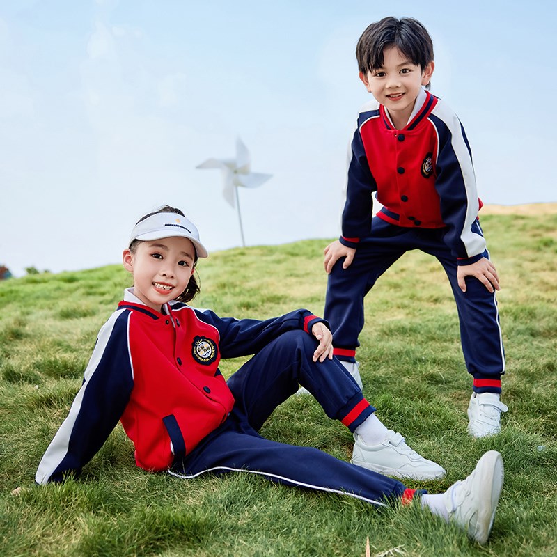 儿童棒球服套装幼儿园园服春秋装运动会班服三件套幼儿园园服定制