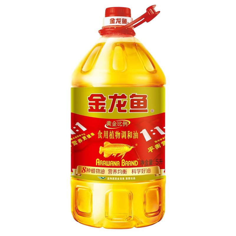 金龙鱼111黄金比例调和油5L食用油营均衡炒菜食用油家用大桶