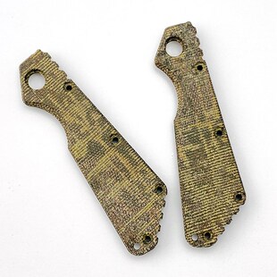 挺进者 Strider SMF刀柄贴片亚麻米卡塔材料 ST折刀贴片手柄贴片