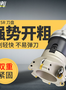 EMR5圆鼻面铣刀盘数控刀盘圆刀片开粗加工中心盘刀套装1003刀片用