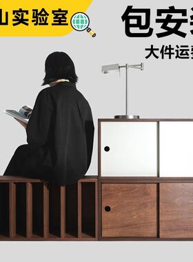 希山红橡木组合模块柜韩国电视柜桦木餐边柜实木置物架mooli home