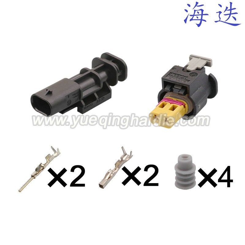 DJ7023F-1.2-21适用于大众/奥迪凸轮轴电磁阀线束插头 4F0973702A