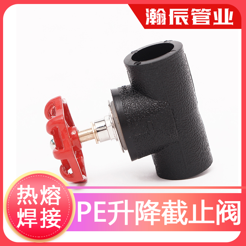 pe给水管开关升降截止阀热熔焊接阀门pe管件pe管接头自来水管配件