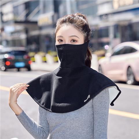 冬季防风保暖户外骑行面罩女加大护肩护颈口罩耳罩三合一围脖耳挂