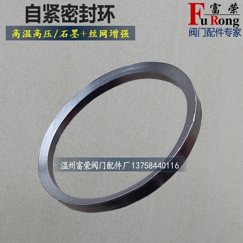 电厂自紧密封垫 高温高压石墨自密封环 斜口石墨圈 石墨+丝网增强